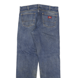 DICKIES Mens Jeans Blue Regular Straight Denim Medium W36 L34 Workwear Zip