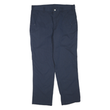 CARHARTT Mens Polyester Blend Navy Regular Straight Trousers W36 L30 Workwear