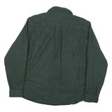 EDDIE BAUER Mens Green Cotton Blend Shirt L Classic Fit Button Pocket