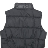 BENCH Womens Black Nylon Puffer Gilet M Sleeveless Zip Up Lightweight Warm
