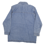 CABIN CREEK Womens Blue Denim Cotton Jacket L Button Plain Casual Relaxed Fit