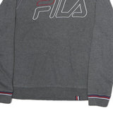 FILA Mens Grey Cotton Crew Neck M Sweatshirt Embroidered Logo Retro Style