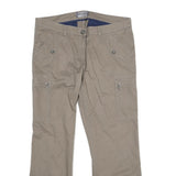 NORTH ROUTE Womens Polyester Blend Beige Regular Fit Straight Trousers W38 L32