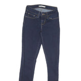LEVI'S Womens Jeans Blue Regular Skinny Denim Dark W25 L28 Classic Zip