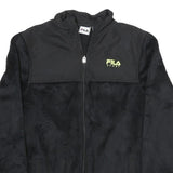 FILA Womens Black Sport Jacket S Polyester Zip Plain Casual Lightweight