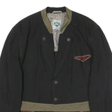 SCHNEIDERS Mens Black & Olivine Silk Blend Button Jacket XL Classic Plain
