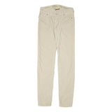 JACOB COHEN Womens Beige Slim Cotton Blend Trousers W28 L33 Zip Casual Stylish