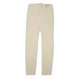 JACOB COHEN Womens Beige Slim Cotton Blend Trousers W28 L33 Zip Casual Stylish