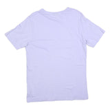 ELLESSE Womens Lilac Cotton Blend T-Shirt UK 12 Short Sleeve Crew Neck Casual