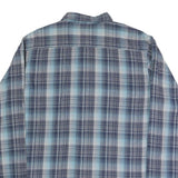 WRANGLER Mens Blue Check Shirt L Lightweight Cotton Blend Casual Button-Up