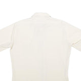 JC PENNEY Mens White Plain Shirt L Classic Fit Button Front Lightweight