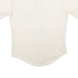 JC PENNEY Mens White Plain Shirt L Classic Fit Button Front Lightweight