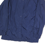 BLAIR Mens Blue Nylon Button Jacket M Plain Lightweight Casual Outerwear