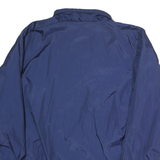 BLAIR Mens Blue Nylon Button Jacket M Plain Lightweight Casual Outerwear