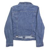TOMMY HILFIGER Womens Blue Denim Jacket XL Cotton Classic Button Closure Casual