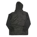 TRUE RELIGION Womens Black Zip Hooded Polyester Jacket L Sportswear