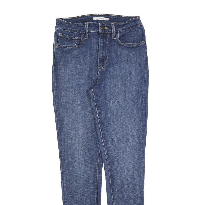 LEVI'S 721 Womens Jeans Blue Slim Skinny Denim Medium W28 L30 Stretch Zip