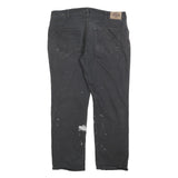DICKIES Mens Cotton Blend Black Regular Straight Trousers W36 L30 Workwear