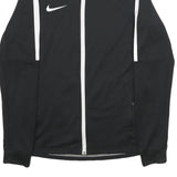 NIKE Mens Black & White Zip Up Jacket M Polyester Sportswear Track Top