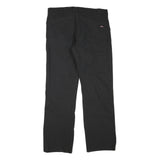 DICKIES Mens Regular Fit Cotton Blend Black Trousers W34 L30 Workwear Zip