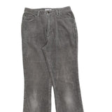 NAVY BLUE Womens Cotton Blend Navy Blue Regular Flared Trousers W28 L32