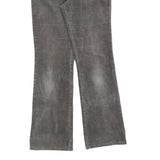 NAVY BLUE Womens Cotton Blend Navy Blue Regular Flared Trousers W28 L32