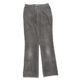 NAVY BLUE Womens Cotton Blend Navy Blue Regular Flared Trousers W28 L32