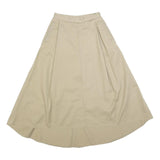 DICKIES Womens Beige Cotton Blend A-Line Midi Skirt XS Practical Comfortable