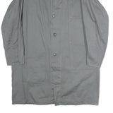 WORKER Mens Grey Cotton Blend Button Jacket XL Plain Workwear Durable