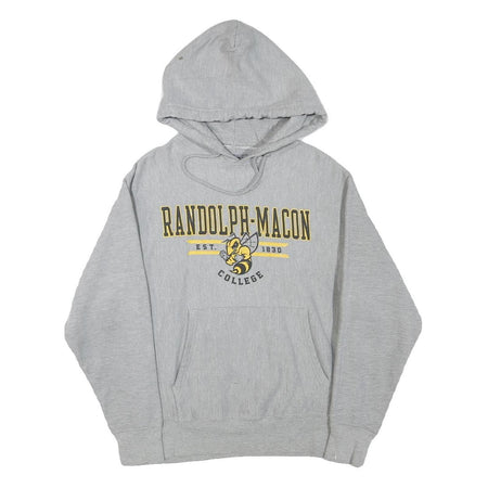 CHAMPION Mens Grey Randolph-Macon College Pullover Hoodie S Cotton Blend
