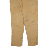 CARHARTT Mens Cotton Blend Beige Regular Fit Straight Leg Trousers W38 L36