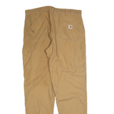 CARHARTT Mens Cotton Blend Beige Regular Fit Straight Leg Trousers W38 L36