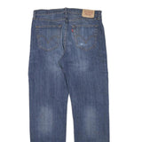 LEVI'S 751 Mens Blue Regular Straight Denim Medium W36 L34 Classic Faded Jeans