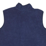 ADIDAS Mens Blue 2XL Fleece Gilet Polyester Blend Edmonton 2001 Embroidered Zip