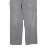 CARHARTT Mens Relaxed Fit Grey Cotton Blend Trousers W30 L28 Workwear Zip