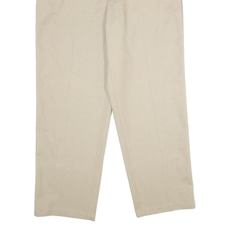 RED KAP Mens Polyester Blend Beige Regular Fit Straight Leg Trousers W36 L32