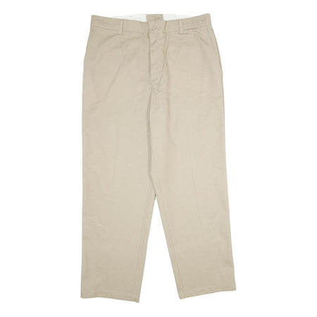 RED KAP Mens Polyester Blend Beige Regular Fit Straight Leg Trousers W36 L32