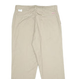 RED KAP Mens Polyester Blend Beige Regular Fit Straight Leg Trousers W36 L32