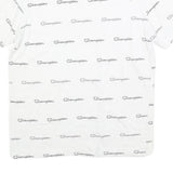 CHAMPION Mens White Crew Neck Short Sleeve Graphic T-Shirt L Cotton Blend