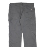 DICKIES Mens Cotton Blend Grey Regular Fit Straight Leg Trousers W34 L31