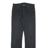 LEVI'S 501 Mens Jeans Black Regular Straight Denim Medium W30 L32 Classic Fit
