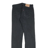 LEVI'S 501 Mens Jeans Black Regular Straight Denim Medium W30 L32 Classic Fit