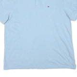 TOMMY HILFIGER Mens Blue Short Sleeve Plain Polo Shirt XL Casual Classic Fit