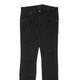 SIXTH JUNE Womens Jeans Black Slim Skinny Denim W32 L34 Distressed Zip