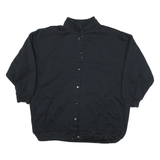 WESTSIDE Mens Black Cotton Blend Casual Jacket L Button Closure Plain Stylish