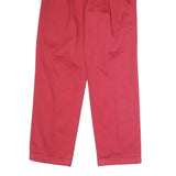 NAUTICA Mens Cotton Red Classic Straight Trousers W30 L32 Comfortable Zip