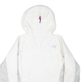 THE NORTH FACE Womens White & Light Grey Summit Series Hooded Jacket L Polyester