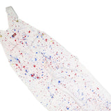 DICKIES Mens White Cotton Blend Paint Splatter Dungarees Loose Fit M W32 L25