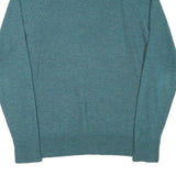 TOMMY HILFIGER Mens Blue Plain Crew Neck Basic Knit Jumper M Wool Blend