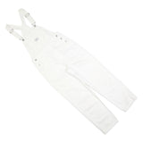 LEVI'S Womens White Cotton Blend Dungarees Regular Fit Twill XS W30 L26 Classic